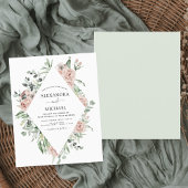 Papier Budget Dusty Pink Eucalyptus Faire-part de mariage