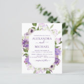 Papier Budget Dusty Purple Mariage Floral verdure (Debout devant)