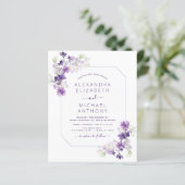 Papier Budget Dusty Purple Mariage Floral verdure (Debout devant)