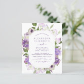 Papier Budget Dusty Purple Mariage Floral verdure (Debout devant)
