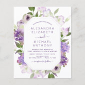 Papier Budget Dusty Purple Mariage Floral verdure (Devant)