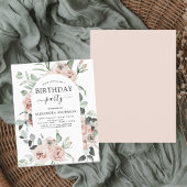 Papier Budget Dusty rose Anniversaire Fête Floral Invitat