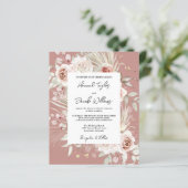 Papier Budget Dusty Rose Boho Faire-part de mariage (Debout devant)