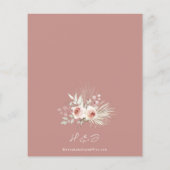 Papier Budget Dusty Rose Boho Faire-part de mariage (Dos)