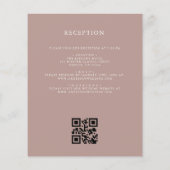 Papier Budget Dusty Rose Crest Mariage QR Code Invitation (Dos)