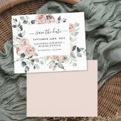 Papier Budget Dusty rose Floral Enregistrer la date Invit