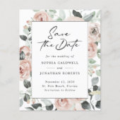 Papier Budget Dusty Rose Floral Eucalyptus Enregistrer la (Devant)