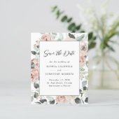 Papier Budget Dusty Rose Floral Eucalyptus Enregistrer la (Debout devant)