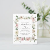 Papier Budget Dusty rose Floral Eucalyptus Mariage (Debout devant)