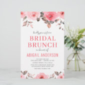 Papier Budget Dusty rose Floral Invitation à la douche nu (Debout devant)