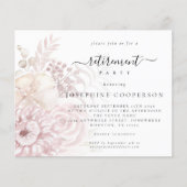 Papier Budget Dusty Rose Florals Femme Invitation de retr (Devant)