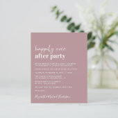 Papier Budget Dusty Rose Mariage Réception Invitation (Debout devant)