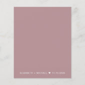 Papier Budget Dusty Rose Mariage Réception Invitation (Dos)