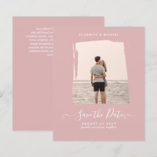 Papier BUDGET Dusty Rose PHOTO Enregistrer la date Monoch