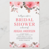 Papier Budget Dusty Rose Rose Bridal Shower Invitation (Devant)