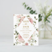 Papier Budget Dusty Rose Rose Floral Or Enregistrer La Da (Debout devant)