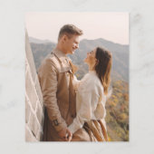 Papier Budget Earth Tones Boho Mountain Photo Mariage (Dos)