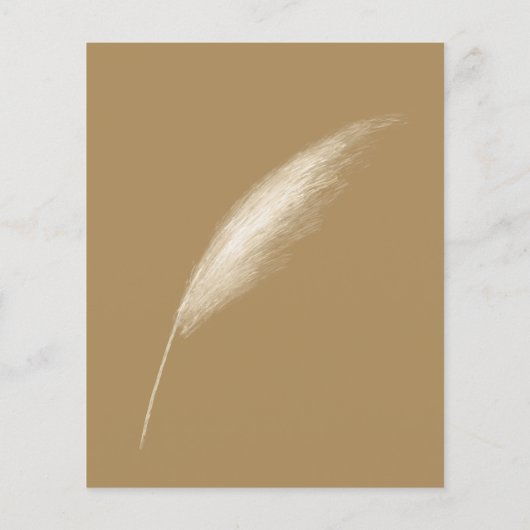 Papier Budget Earthy Boho Pampas Faire-part de mariage (Dos)