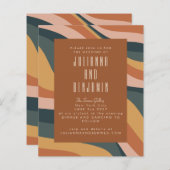 Papier Budget Earthy Boho Wavy Lines Mariage en terre cui (Devant / Derrière)