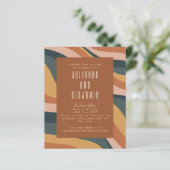 Papier Budget Earthy Boho Wavy Lines Mariage en terre cui (Debout devant)