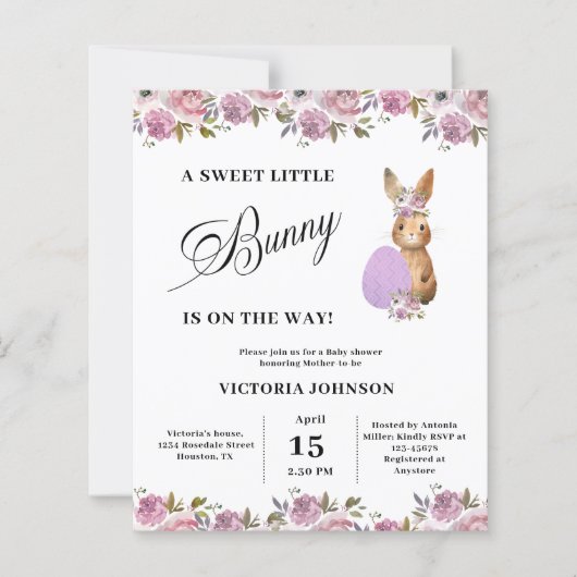 Papier Budget Easter Baby Shower Invitation (Devant)