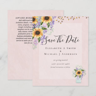Papier BUDGET ÉCONOMISER LES DATES Tournesols Rustiques v