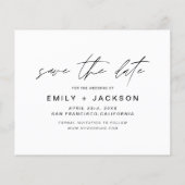 Papier Budget Économisez la date 3 Photo Élégant moderne (Dos)