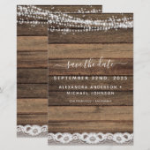 Papier Budget Économisez la date Rustic Farmhouse (Devant / Derrière)