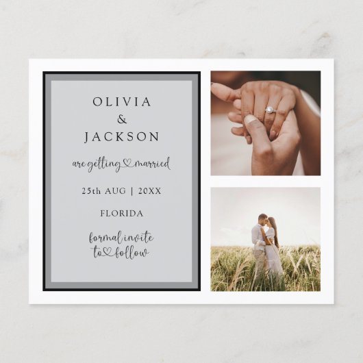 Papier Budget Économisez Notre Date 3 Mariage photo (Dos)