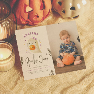 Papier Budget Éffrayant Une Fille Halloween Photo Anniver