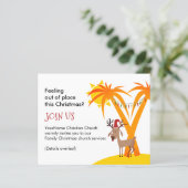 Papier Budget Église de Noël Invitation (Debout devant)