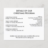 Papier Budget Église de Noël Invitation (Dos)