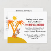 Papier Budget Église de Noël Invitation (Devant / Derrière)