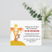 Papier Budget Église de Noël Invitation (Debout devant)