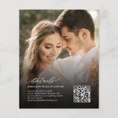Papier Budget Elegant 2 Photo QR Code Tout en un Mariage (Dos)