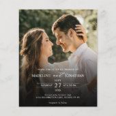Papier Budget Elegant 2 Photo QR Code Tout en un Mariage (Devant)