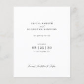 Papier Budget élégant 3 mariage photo enregistrer la cart (Dos)