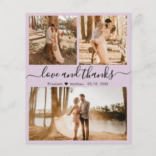 Papier Budget Elegant 3 Photo Collage Mariage Merci