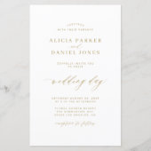 Papier Budget élégant 4 photo code QR tout en un mariage (Devant)