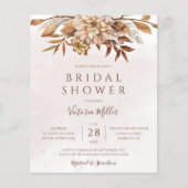 Papier Budget Élégant automne Fête des mariées moderne (Devant)