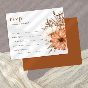 Papier Budget Élégant Automne Florales Mariage RSVP