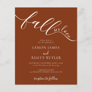 Papier Budget Élégant Automne Rustique En Amour Mariage I