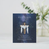 Papier BUDGET Élégant BAPTISME Invitation Marine étoile (Debout devant)