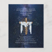 Papier BUDGET Élégant BAPTISME Invitation Marine étoile (Devant)