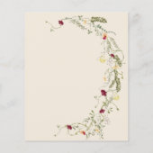 Papier Budget Elegant Boho Fleur sauvage Wreath Baby Brun (Dos)