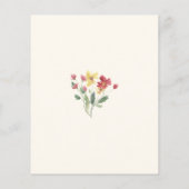Papier Budget Elegant Boho Fleurs sauvages Faire-part de  (Dos)