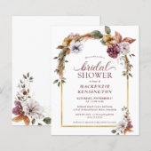 Papier Budget Elegant Boho Floral Arch Fête des mariées (Devant / Derrière)