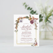 Papier Budget Elegant Boho Floral Arch Fête des mariées (Debout devant)