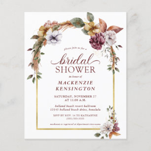 Papier Budget Elegant Boho Floral Arch Fête des mariées