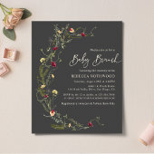 Papier Budget Elegant Boho Grey Fleur sauvage Baby Brunch